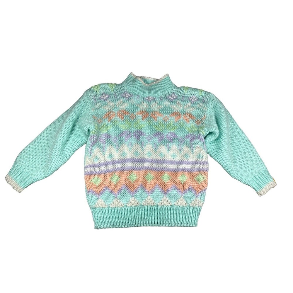 Vintage Sprockets By Mervyn’s Kids Girls Knitted Sweater Size Small 7/8